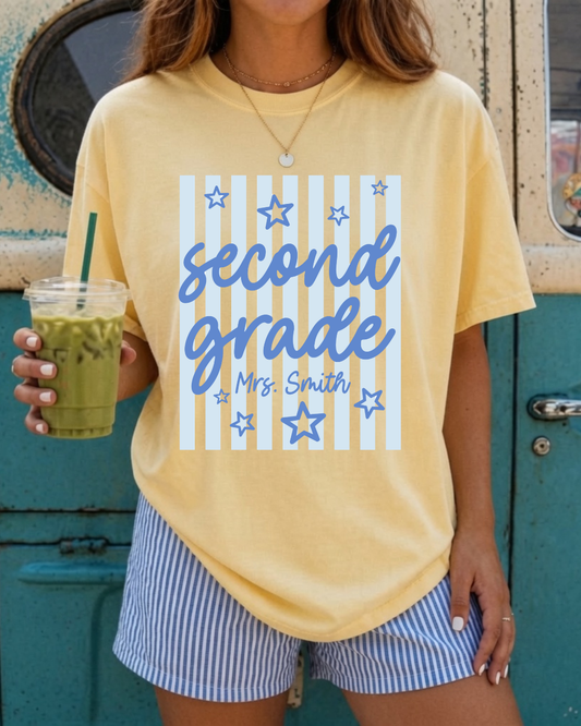 Striped Teacher t-shirt