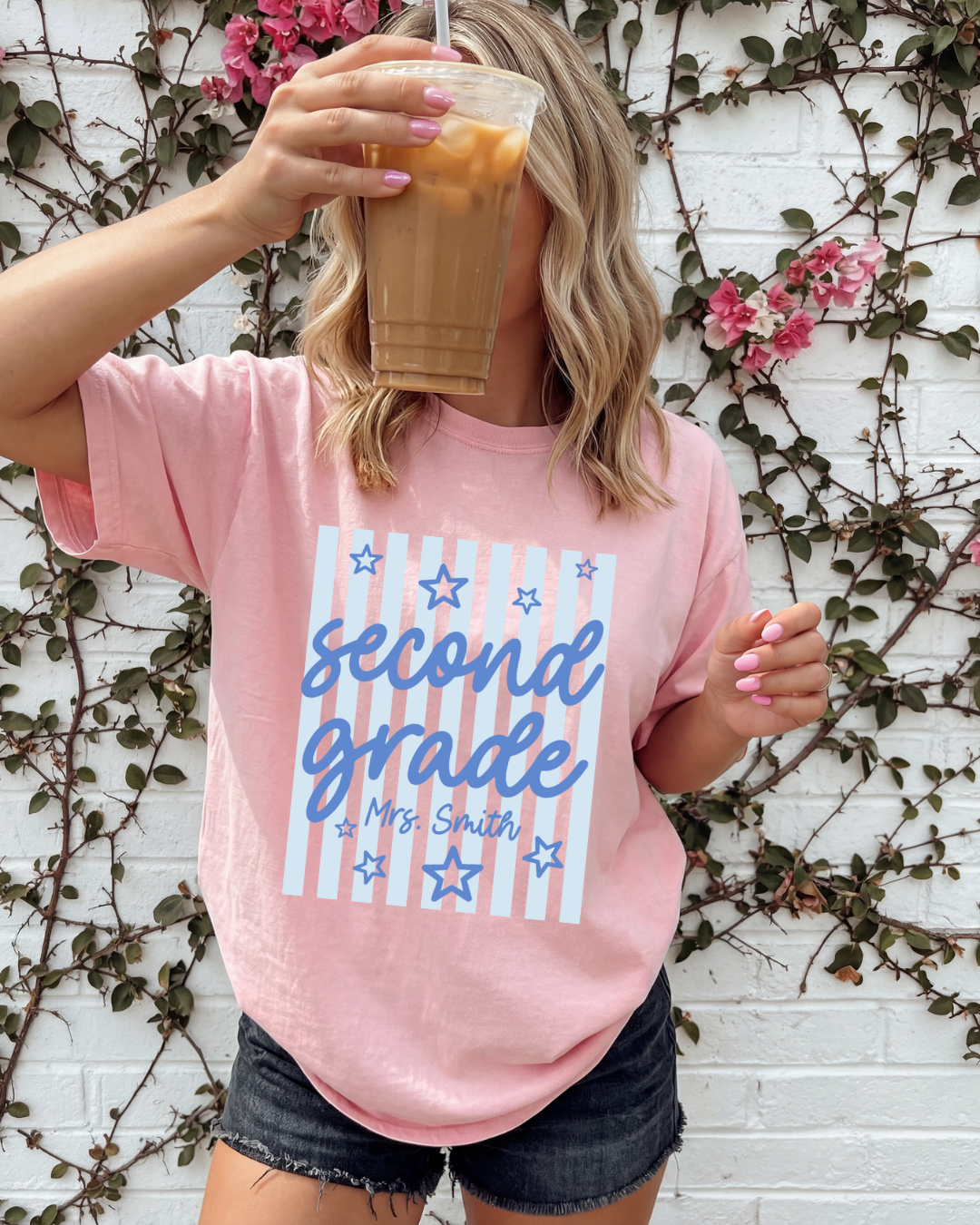 Striped Teacher t-shirt