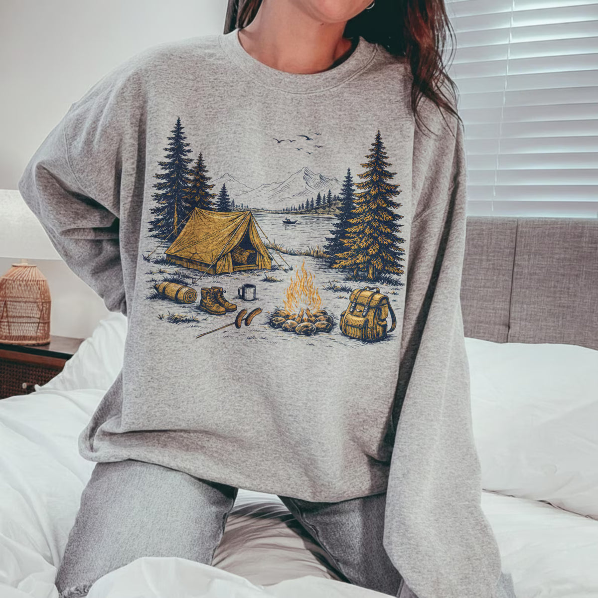 Camp Scene Crewneck